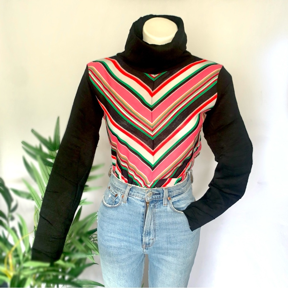 v i n t a g e :: Mod Retro Chevron Zigzag Top Deadstock - Picture 9 of 12